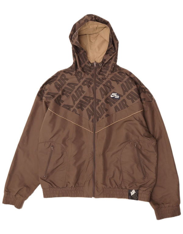Nike Chaqueta reversible con capucha para hombre UK 45/47 XL Marrón Poliéster