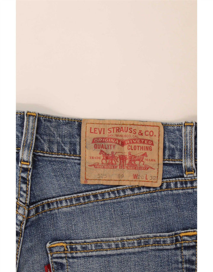 Levi's Mujer 525 Shorts De Mezclilla Mediano W28 Algodón Azul