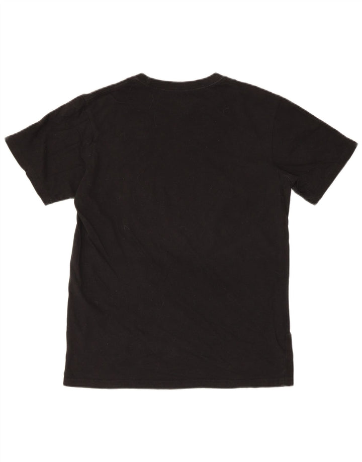 Reebok - Camiseta con gráfico regular para hombre, talla pequeña, algodón negro