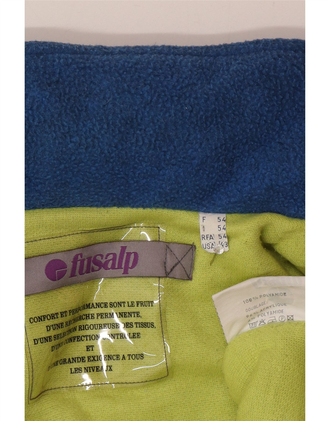 Fusalp Chaqueta de esquí para hombre IT 54 2XL Azul Colorblock Poliamida