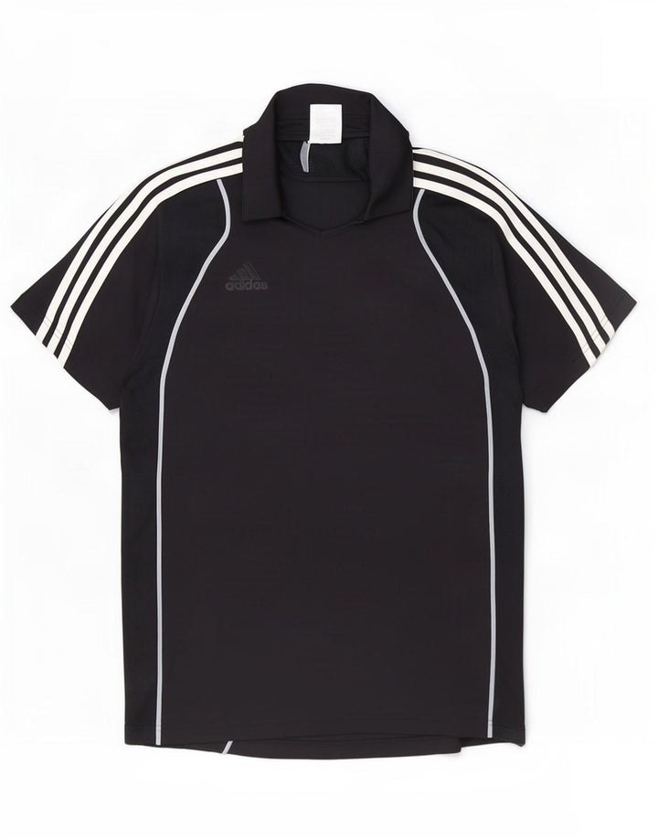Adidas Mens Clima 365 Polo Camisa Grande Negro Poliéster
