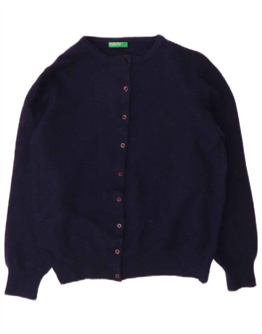BENETTON Cárdigan Niña 15-16 Años Small Azul Marino Lana