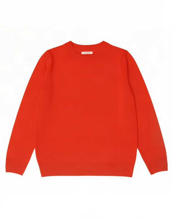 Marks & Spencer Suéter de cuello redondo para mujer UK 46 Grande Acrílico rojo