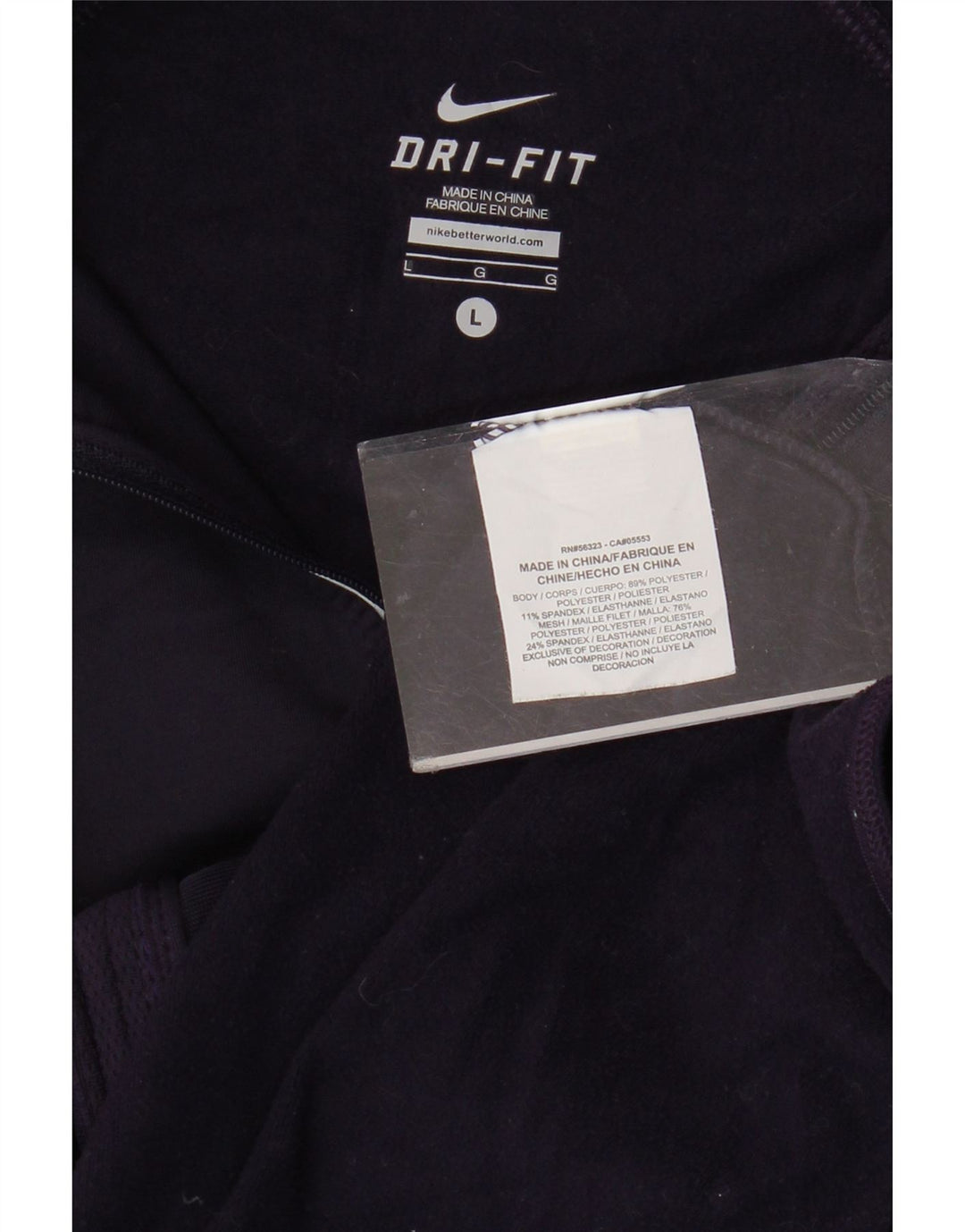 NIKE Mujer Dri Fit Chándal Top Chaqueta UK 40 Grande Poliéster Púrpura