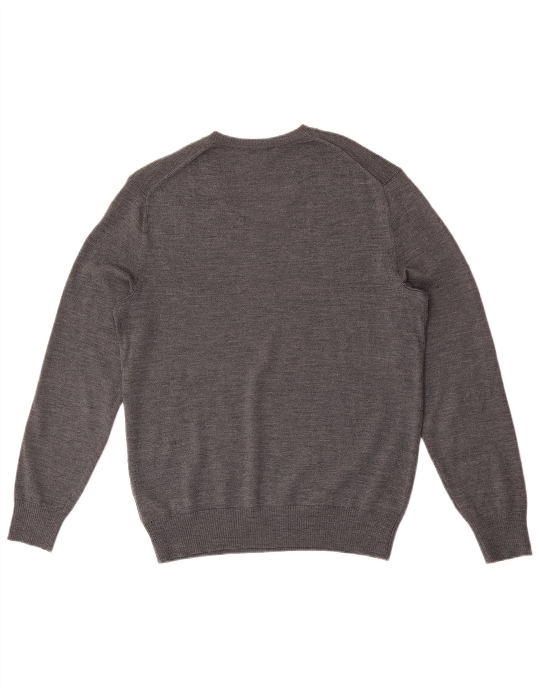 Gap Jersey con cuello en V para hombre de lana merino moteada en gris medio