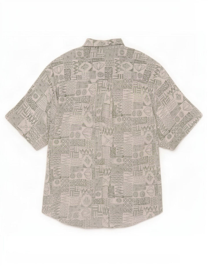 Club D'Amingo Camisa Manga Corta Hombre Talla 41/42 Grande Verde Patchwork