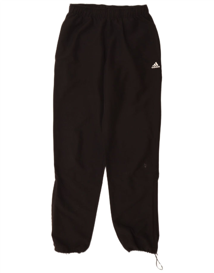 Adidas Hombre Climalite Chándal Pantalones Joggers Pequeño Poliéster Negro