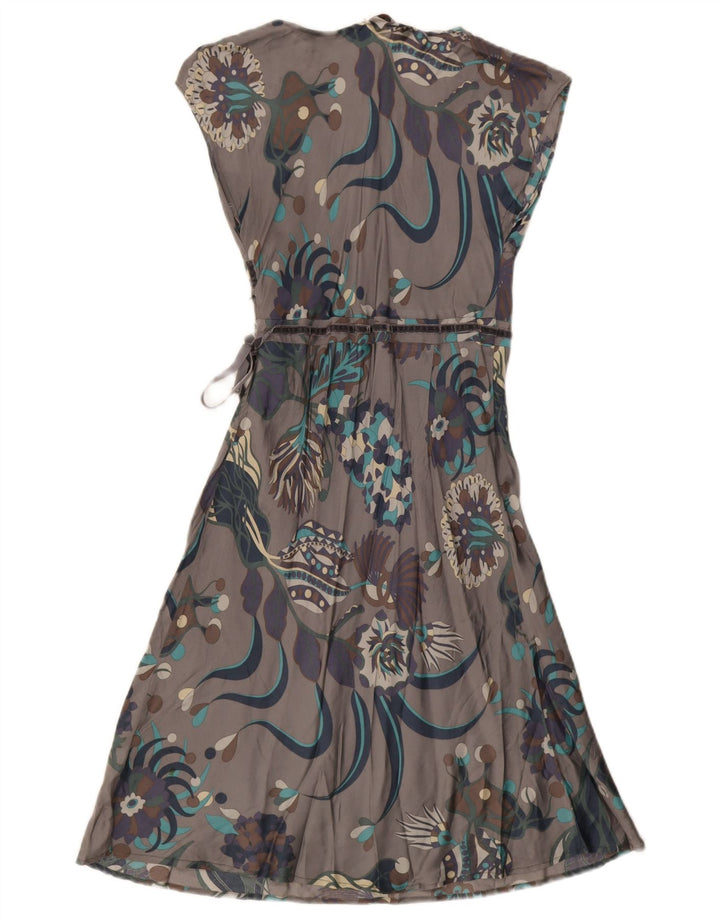 Max & Co. Vestido cruzado para mujer UK 8 Pequeño gris floral