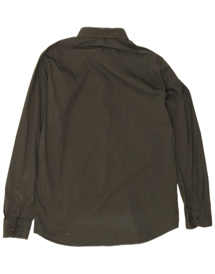 Camisa Massimo Dutti Hombre Large Verde Algodón