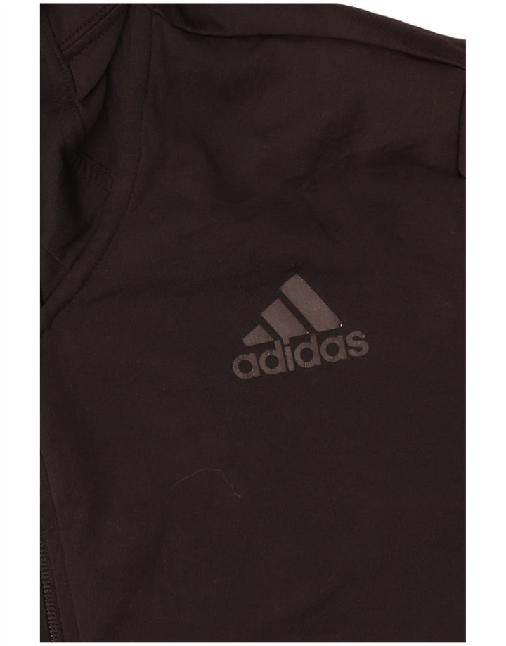 Adidas - Chaqueta de chándal con capucha para hombre, color negro mediano
