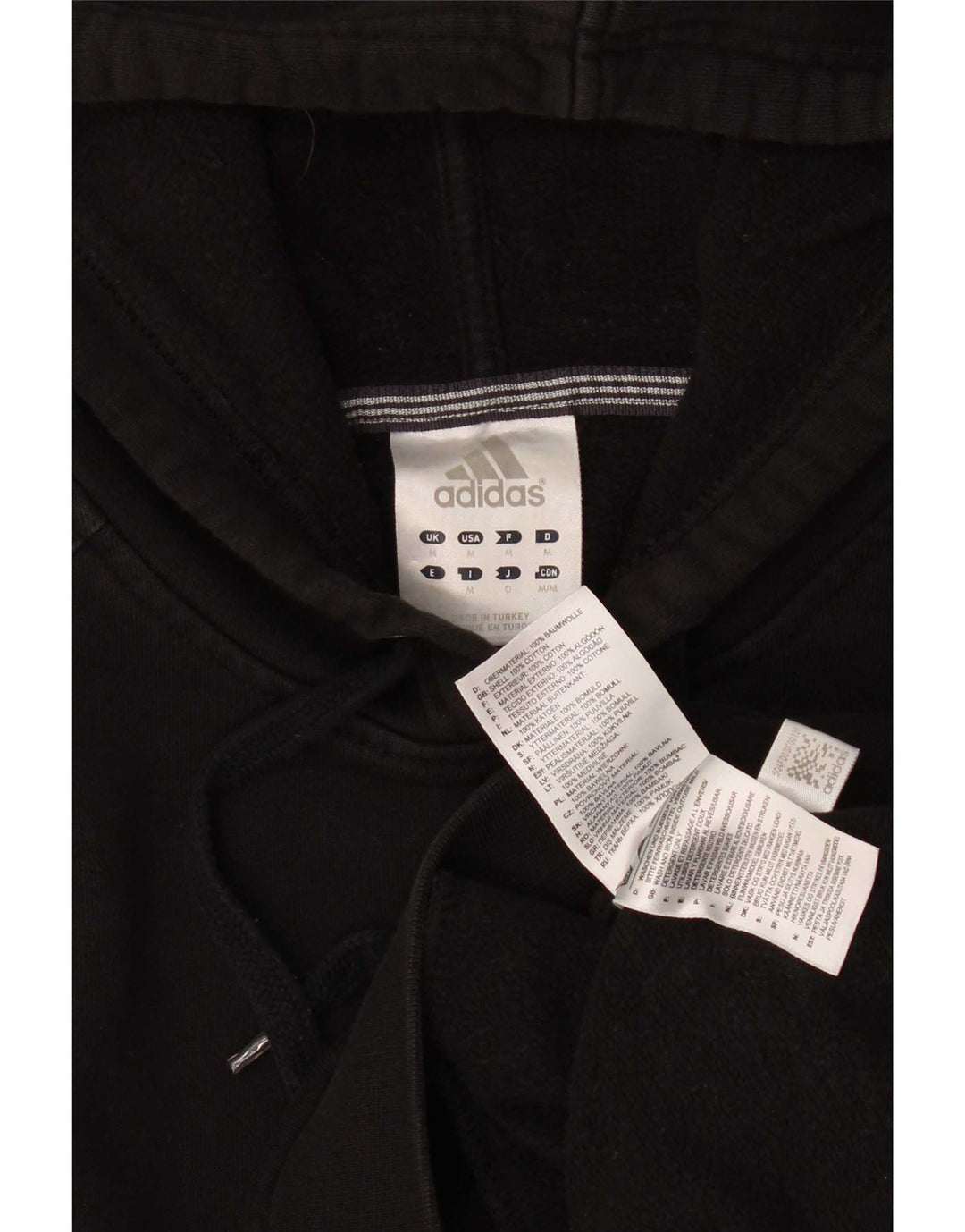 Adidas Hombre Sudadera Con Capucha Jumper Medium Negro Algodón