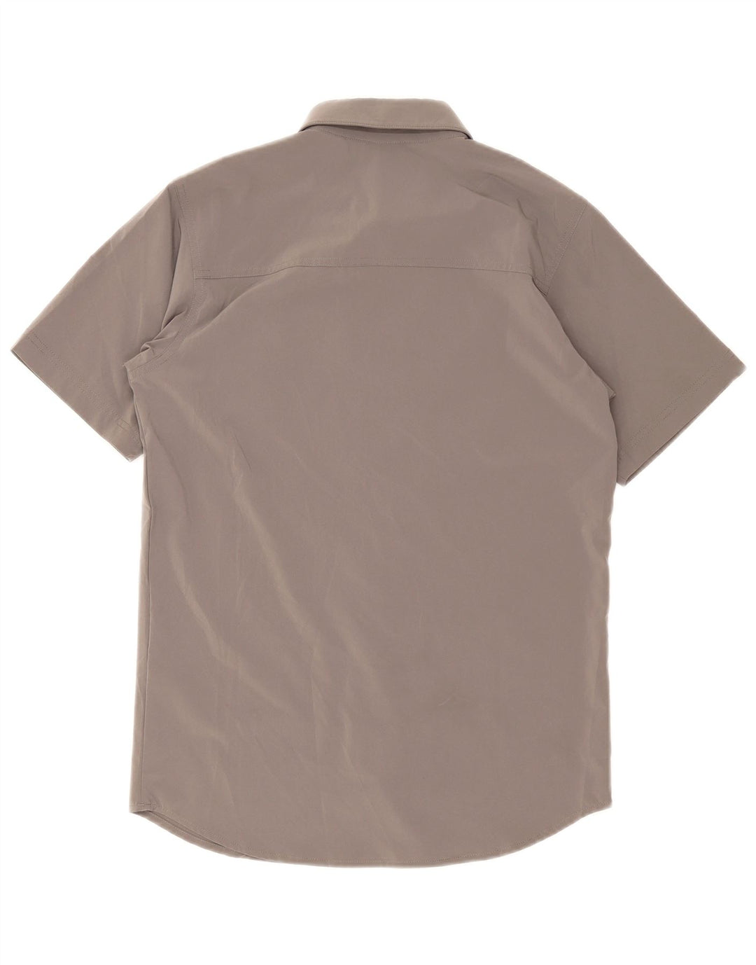 Columbia Camisa De Manga Corta Para Hombre Pequeña Poliéster Gris