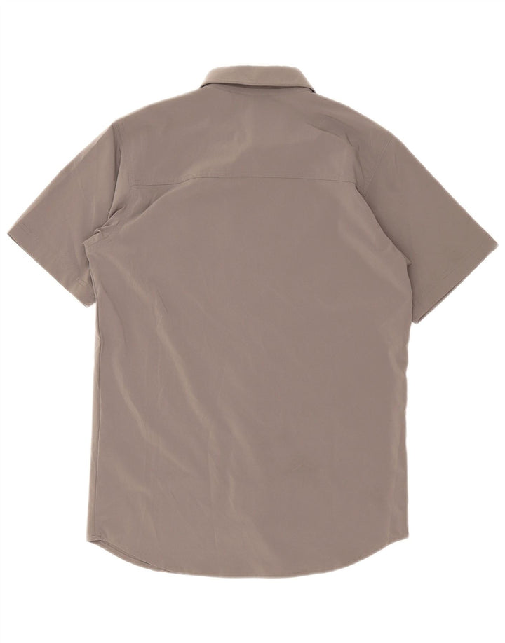 Columbia Camisa De Manga Corta Para Hombre Pequeña Poliéster Gris