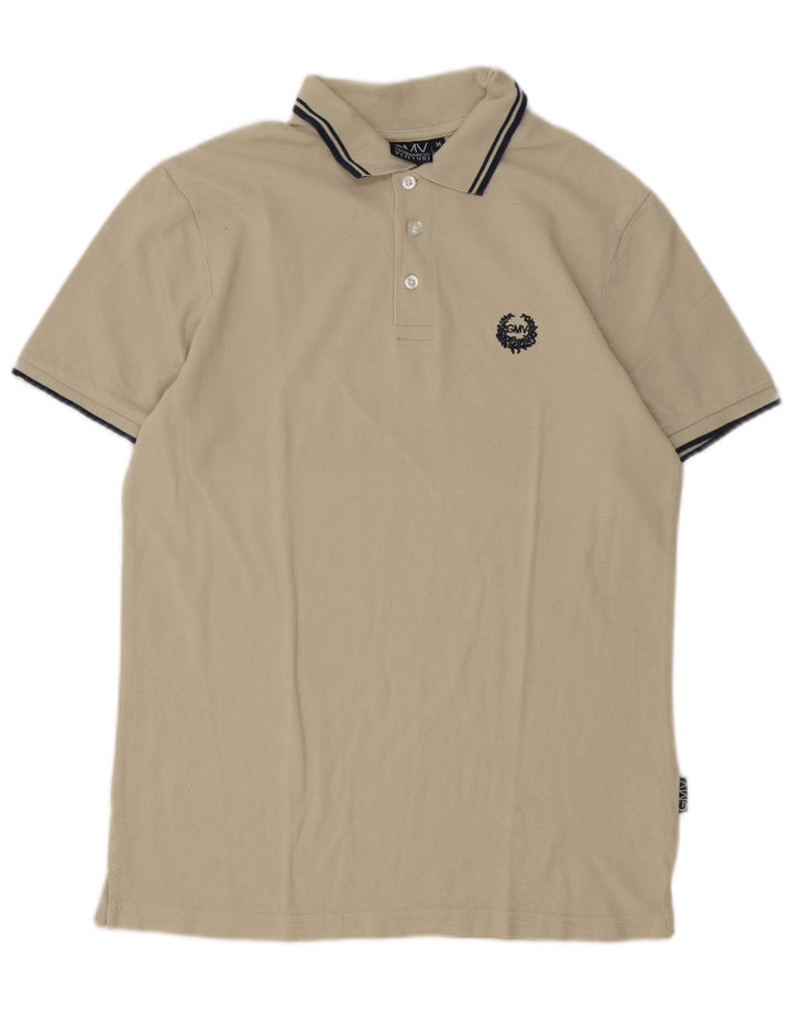 Gian Marco Venturi Polo de corte regular para hombre de algodón beige medio
