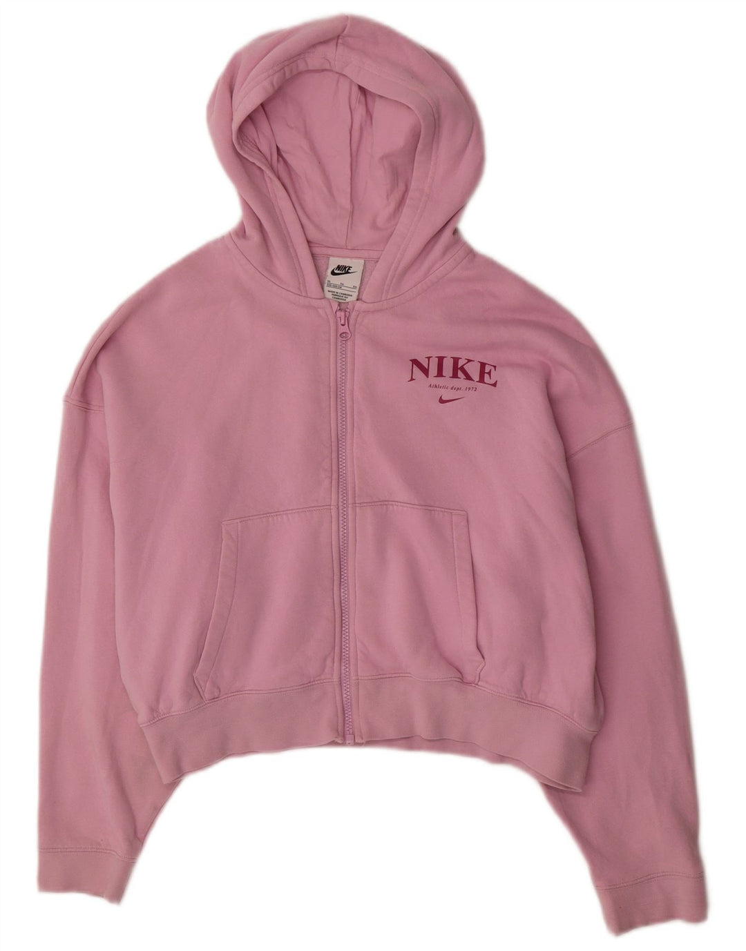 NIKE Suéter con capucha y cremallera extragrande para niñas 13-14 años XL Rosa