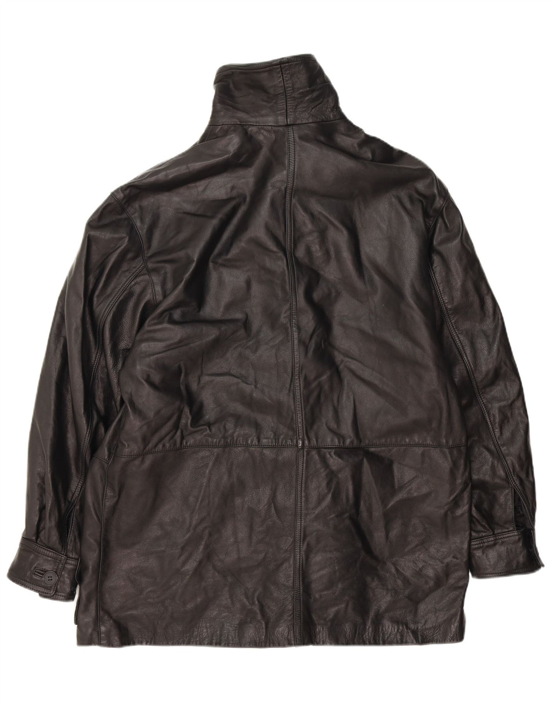 Vintage chaqueta de cuero para hombre Reino Unido 40 cuero negro grande