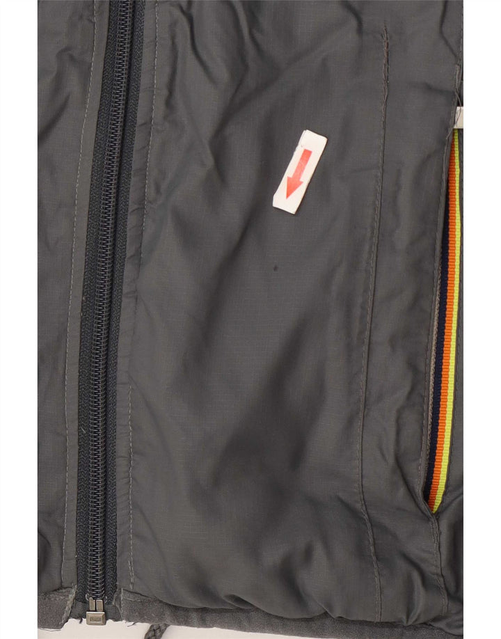 K-Way Chaqueta cortavientos con capucha para mujer UK 8 Small Gris Poliamida