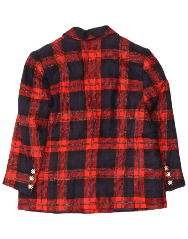 Graziella Chaqueta tipo blazer de 2 botones para mujer UK 46 Large Red Check
