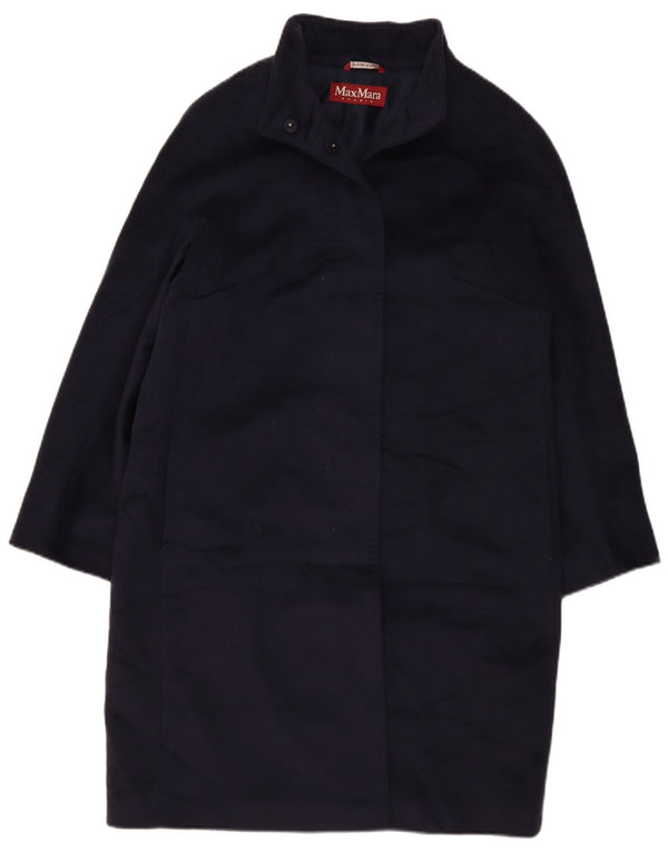 Max Mara Abrigo para mujer Reino Unido 46 Grande Lana virgen azul marino