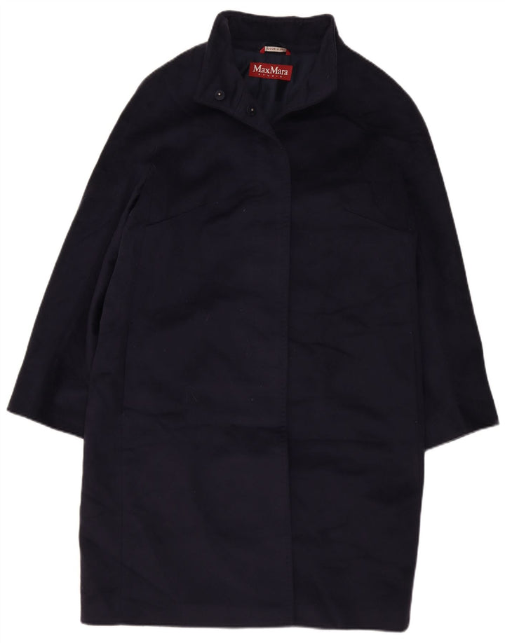 Max Mara Abrigo para mujer Reino Unido 46 Grande Lana virgen azul marino