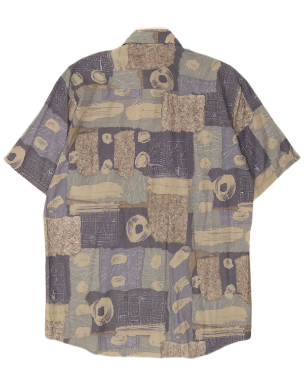 Dino Erre Camisa Manga Corta Hombre Medium Patchwork Multicolor