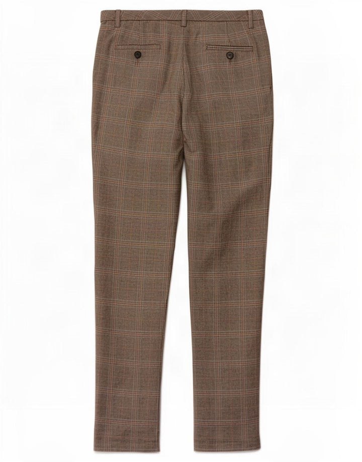 Massimo Dutti Pantalón Chino Mujer EU 38 Small W28 L30 Gris Pata De Gallo
