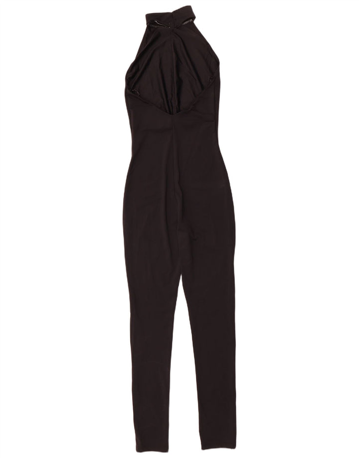 Zara Mujer Halter Mono UK 42 Mediano Poliamida Negro