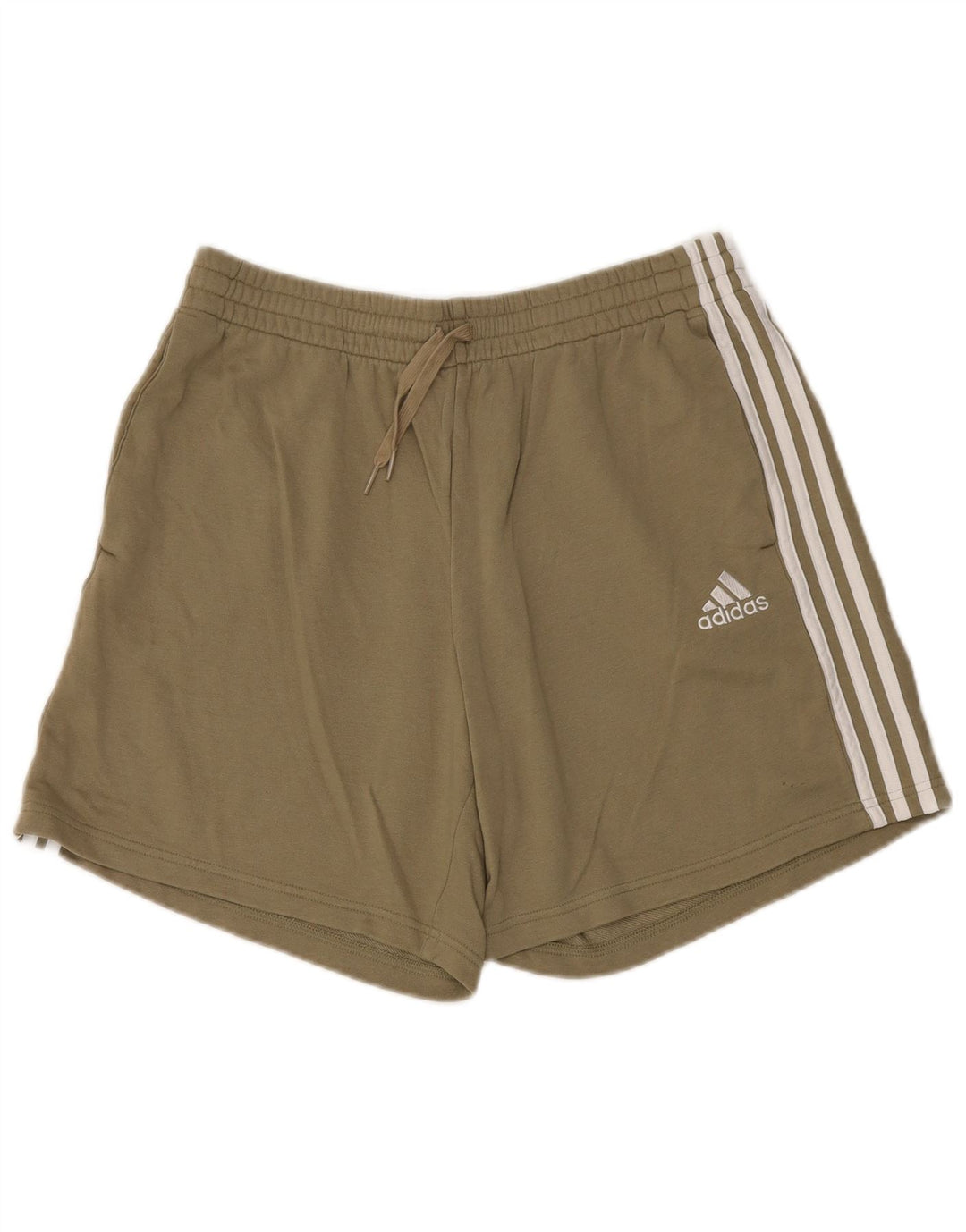 Adidas - Pantalones cortos deportivos para hombre, talla grande, color caqui, algodón