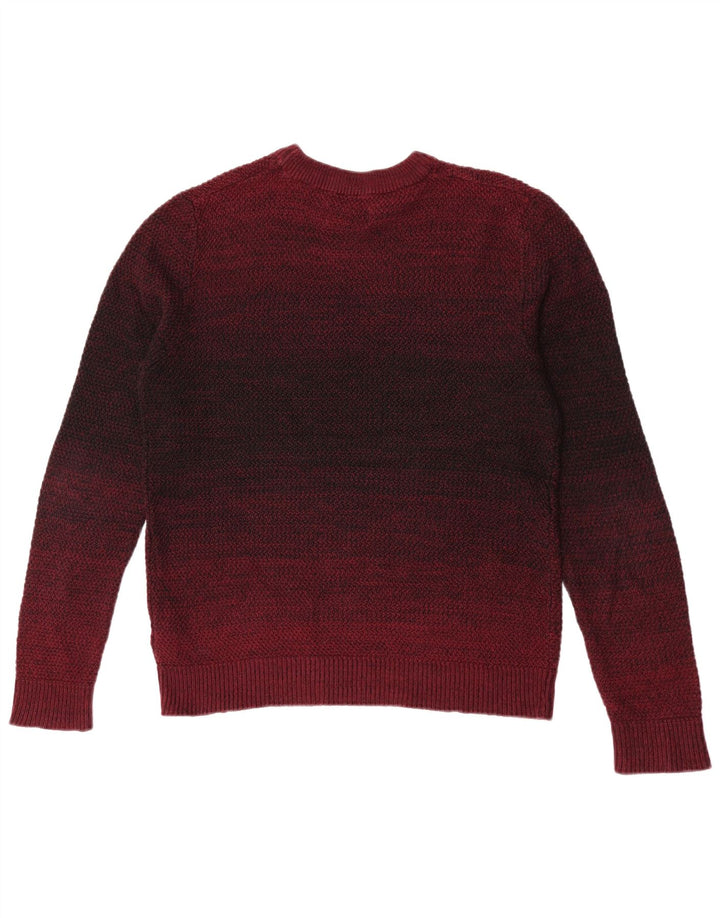 Jack & Jones Hombre Jersey De Cuello Redondo Jersey De Algodón Color Block Granate Medio