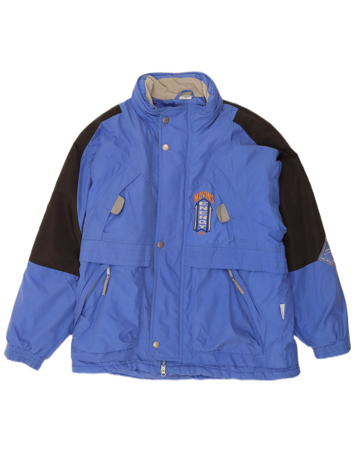 ETIREL Chaqueta de esquí para hombre UK 40 Large Azul Colorblock Nylon