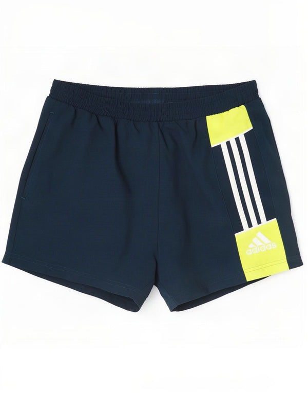 Adidas Hombre Bañador Corto Medio Azul Marino Colorblock Poliéster