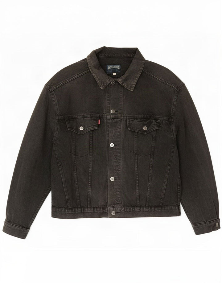 Jack & Jones Chaqueta vaquera para hombre Reino Unido 40 Grande Negro