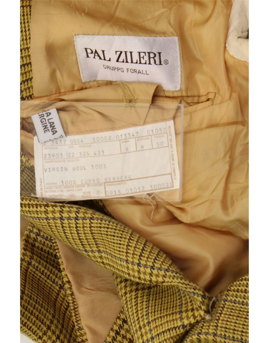 Pal Zileri Chaqueta tipo blazer de 2 botones para hombre IT 50 Large Green Houndstooth