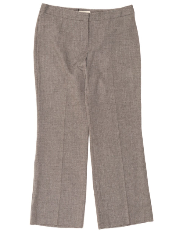 Marks & Spencer Pantalones de traje para mujer UK 44 Medium W32 L28 Grey Herringbone