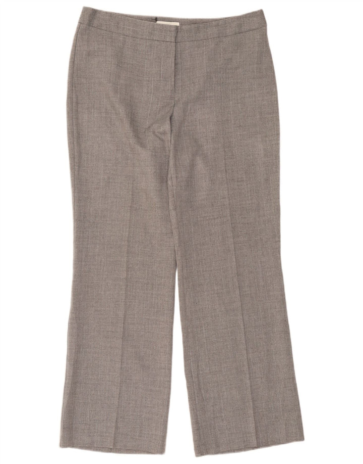 Marks & Spencer Pantalones de traje para mujer UK 44 Medium W32 L28 Grey Herringbone