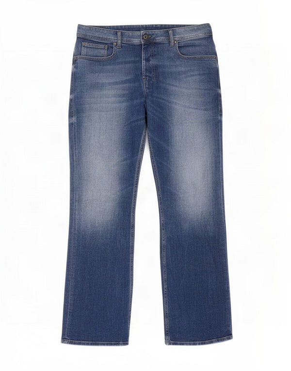 Diesel Mens Zatiny Regular Bootcut Jeans W36 L30 Blue Cotton