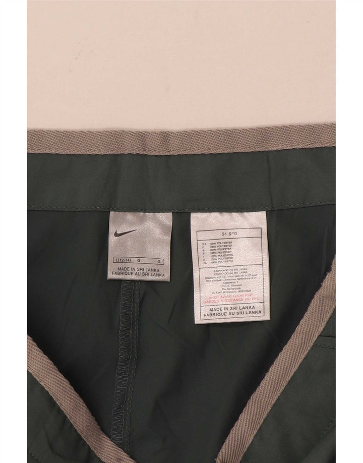 Nike Pantalones cortos deportivos para mujer US 12/14 Grande Verde Poliéster