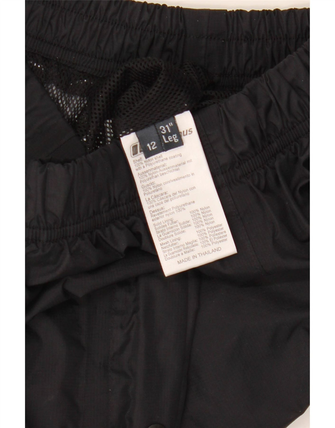 BERGHAUS Pantalones de chándal para mujer UK 42 Medium Black Nylon