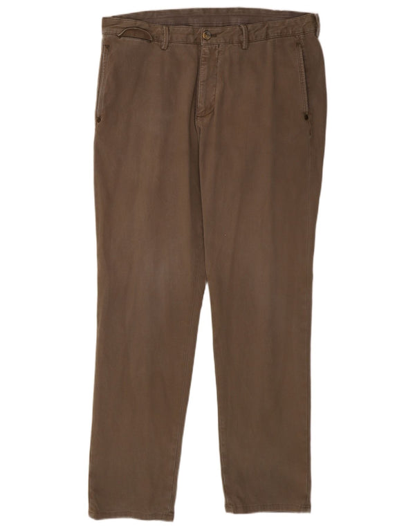 Massimo Dutti Pantalón Chino Slim Fit Casual Hombre EU 46 XL W36 L31 Beige