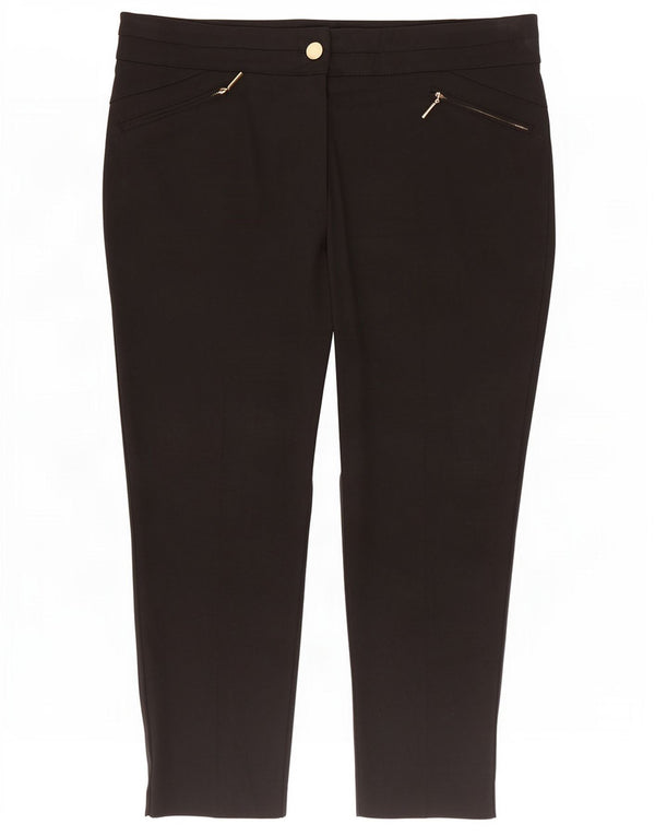 Marks & Spencer Pantalones cortos ajustados para mujer UK 18 XL W38 L25 Algodón negro