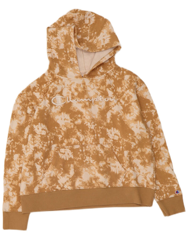 Champion Sudadera con capucha gráfica para mujer UK 44 Algodón teñido anudado beige medio