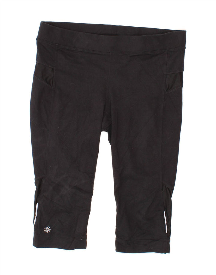 ATHLETA Womens Capri Leggings UK 14 Large  Black Polyester Vintage Athleta and Second-Hand Athleta from Messina Hembry 