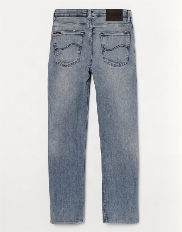 Lee Vaqueros Rectos Desgastados Knox para Hombre W29 L30 Algodón Azul