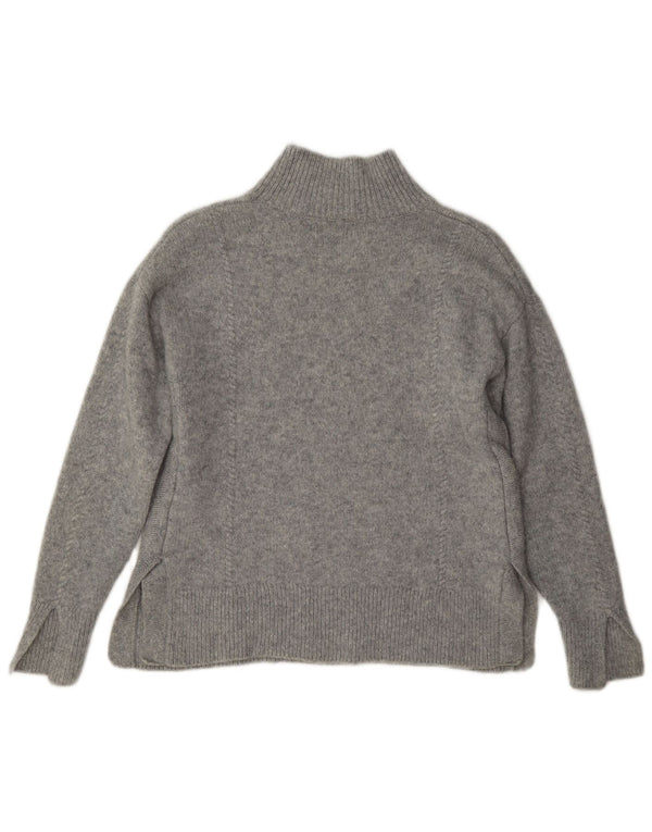 Gant Suéter tipo jersey con cuello alto para mujer UK 6 XS Lana gris