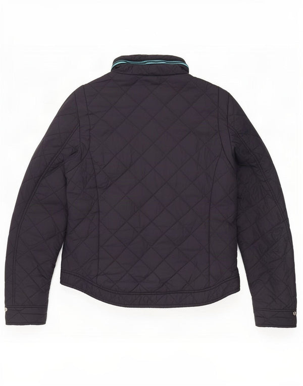 Superdry Chaqueta acolchada con capucha para hombre, talla 38, nailon azul marino mediano