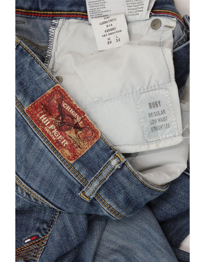 Tommy Hilfiger Vaqueros rectos de cintura baja Ruby para mujer W29 L32 Algodón azul