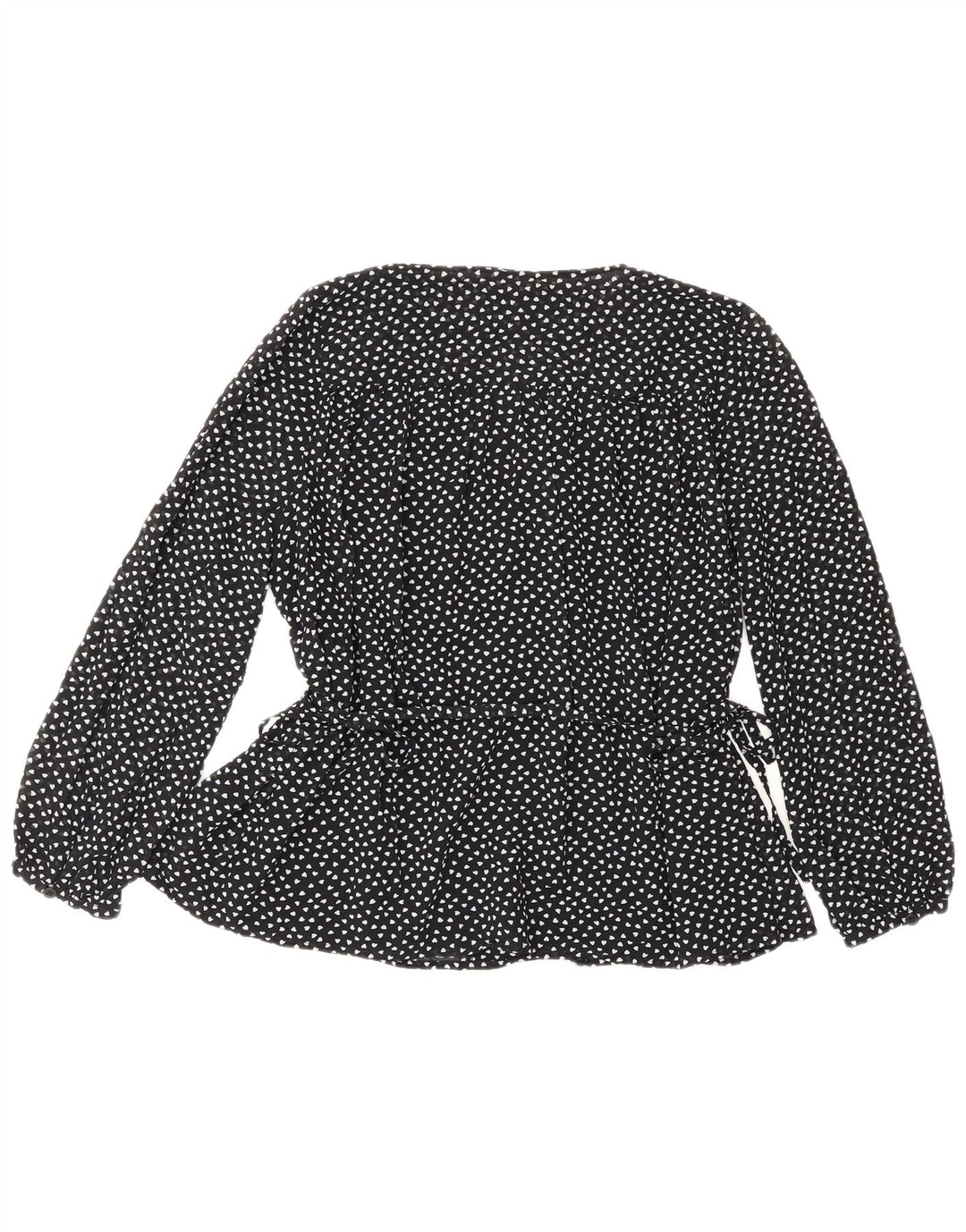 Whistles Blusa tipo camisa para mujer Reino Unido 10 Pequeño corazón de poliéster con lunares negros