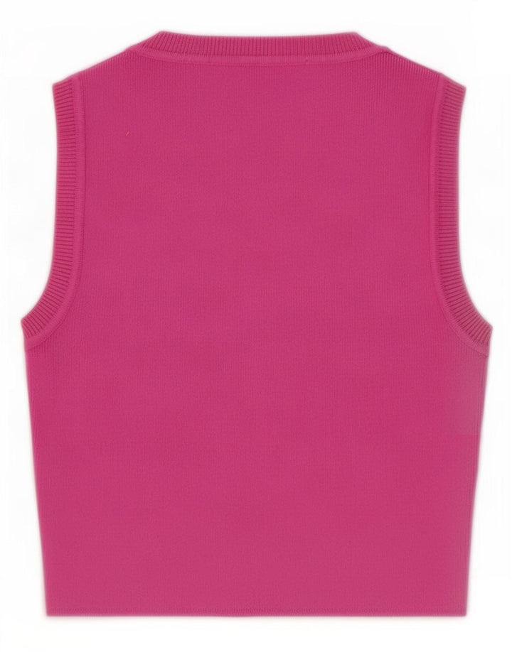 Zara Mujer Chaleco Top UK 10 Small Rosa