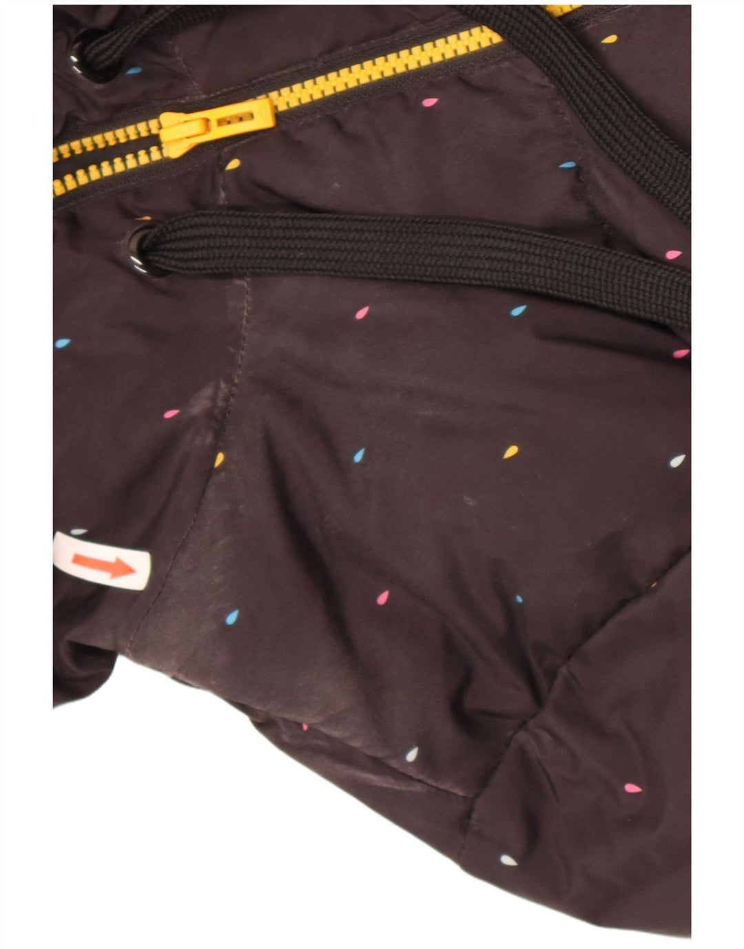 Adidas Chaqueta acolchada con capucha para mujer UK 44 Mediana Poliéster con manchas negras