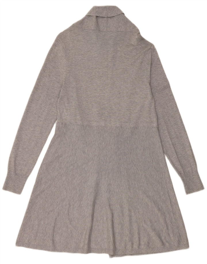 Phase Eight Suéter tipo cárdigan abierto largo para mujer UK 44 Viscosa gris medio